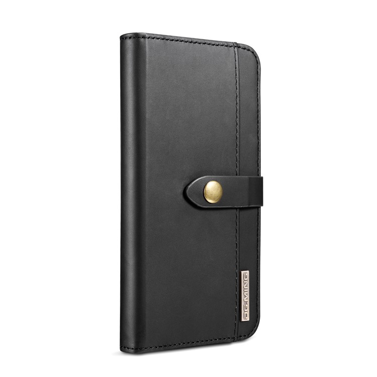 DG.MING Split Leather Wallet Case + Detachable PC Back Cover for Huawei Mate 20 - Black-6