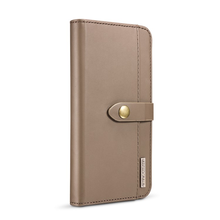 DG.MING Split Leather Wallet Cover + Detachable PC Phone Casing for Huawei Mate 20 - Brown-6