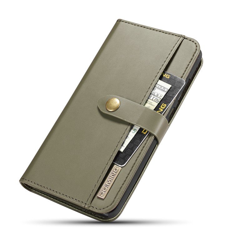 DG.MING Detachable 2-in-1 Split Leather Wallet Cell Phone Case for Huawei Mate 20 - Green-11