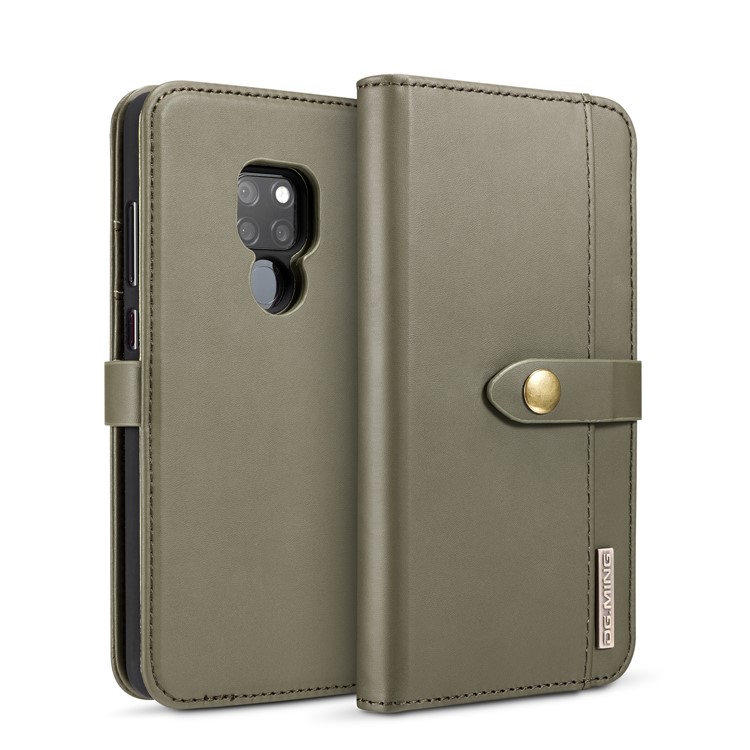 DG.MING Detachable 2-in-1 Split Leather Wallet Cell Phone Case for Huawei Mate 20 - Green-2