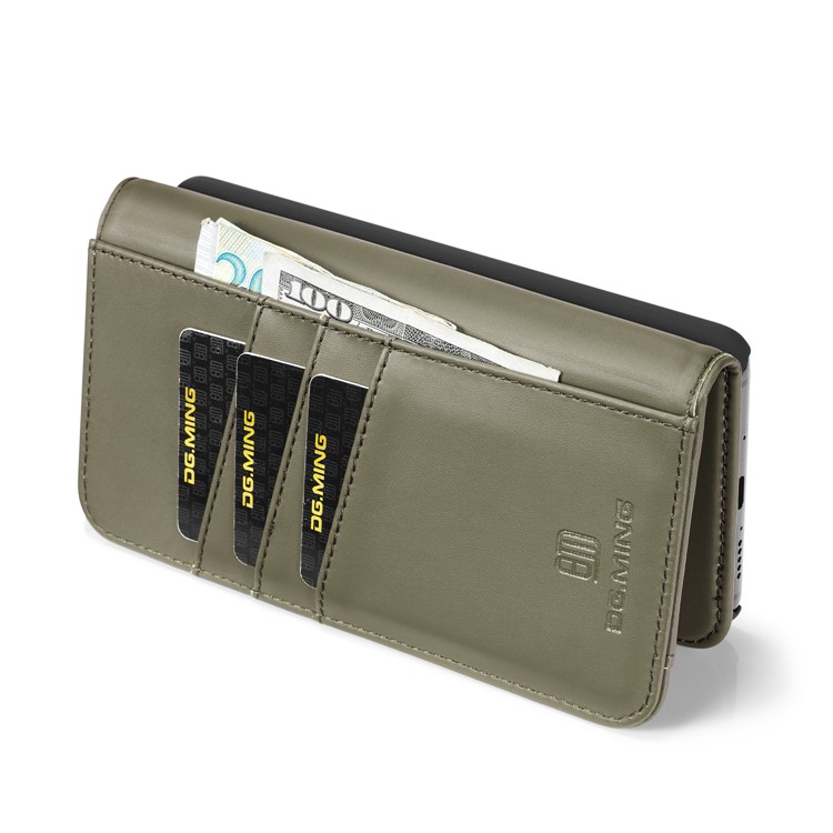 DG.MING Detachable 2-in-1 Split Leather Wallet Cell Phone Case for Huawei Mate 20 - Green-9