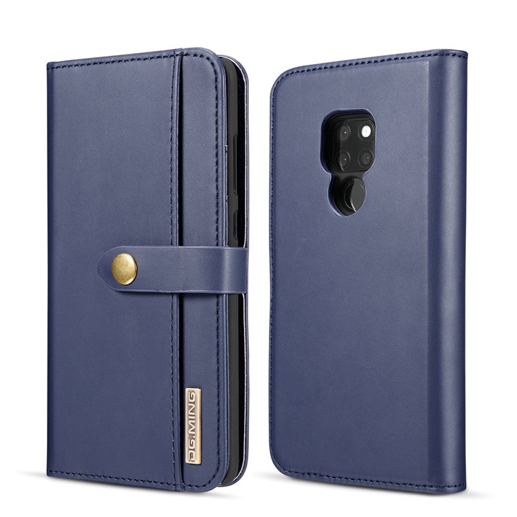 DG.MING Detachable 2-in-1 Split Leather Wallet Mobile Phone Cover Shell for Huawei Mate 20 - Blue-1
