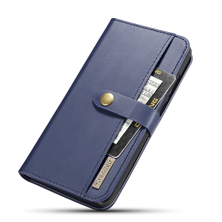 DG.MING Detachable 2-in-1 Split Leather Wallet Mobile Phone Cover Shell for Huawei Mate 20 - Blue-11