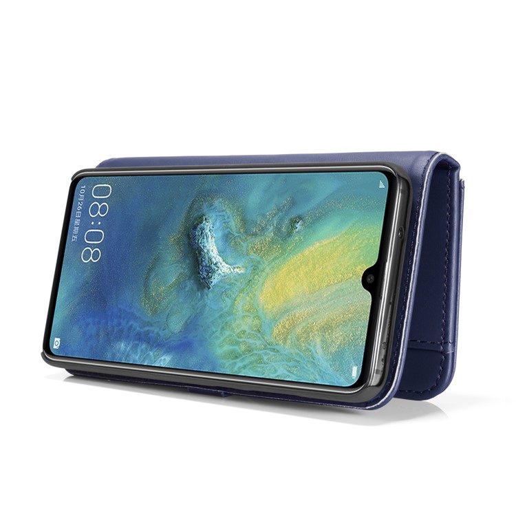 DG.MING Detachable 2-in-1 Split Leather Wallet Mobile Phone Cover Shell for Huawei Mate 20 - Blue-8