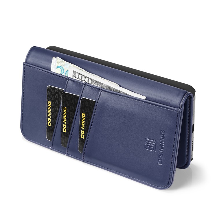 DG.MING Detachable 2-in-1 Split Leather Wallet Mobile Phone Cover Shell for Huawei Mate 20 - Blue-9