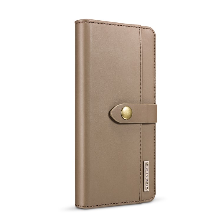DG.MING Split Leather Wallet Cover + Detachable PC Cell Phone Case for Huawei Mate 20 Lite - Brown-6
