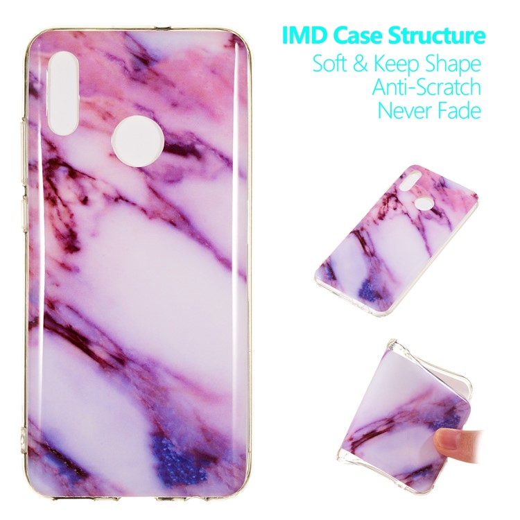 Marble Pattern IMD TPU Shell Cover Case for Huawei Honor 10 Lite - Style D-1