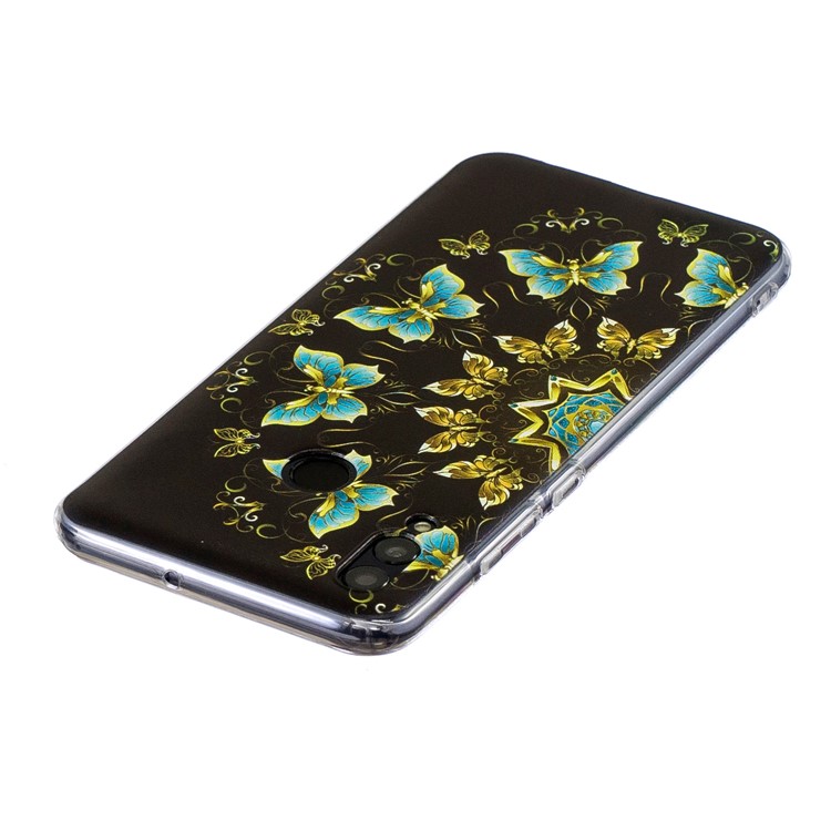 Pattern Printing TPU Phone Case for Huawei Honor 10 Lite / P Smart (2019) - Colorized Butterfly-4