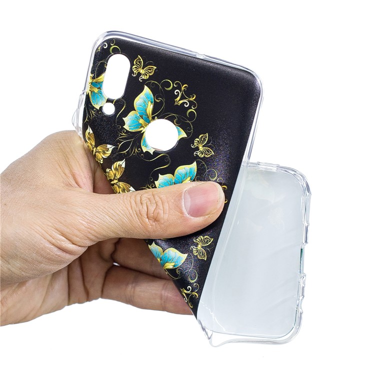 Pattern Printing TPU Phone Case for Huawei Honor 10 Lite / P Smart (2019) - Colorized Butterfly-5