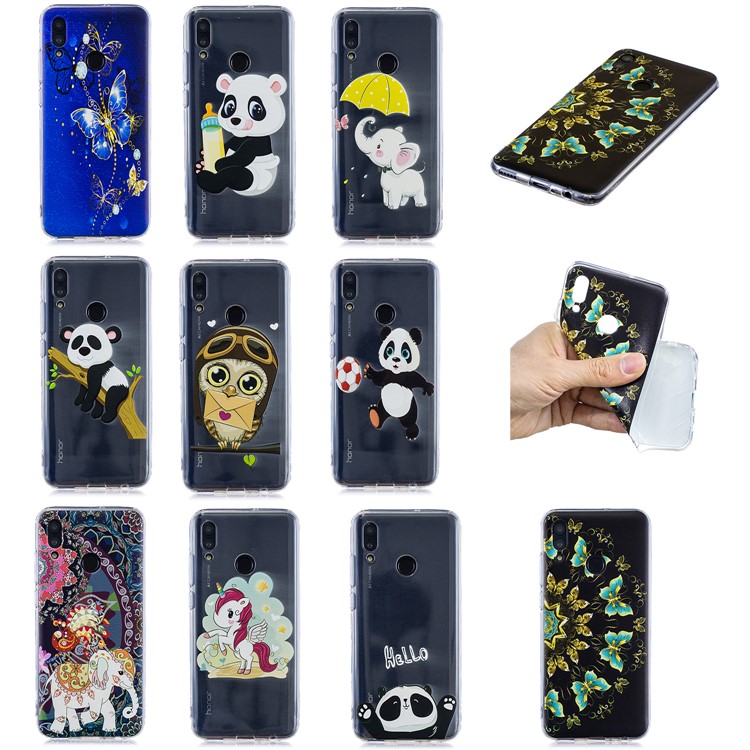 Pattern Printing TPU Phone Case for Huawei Honor 10 Lite / P Smart (2019) - Colorized Butterfly-8