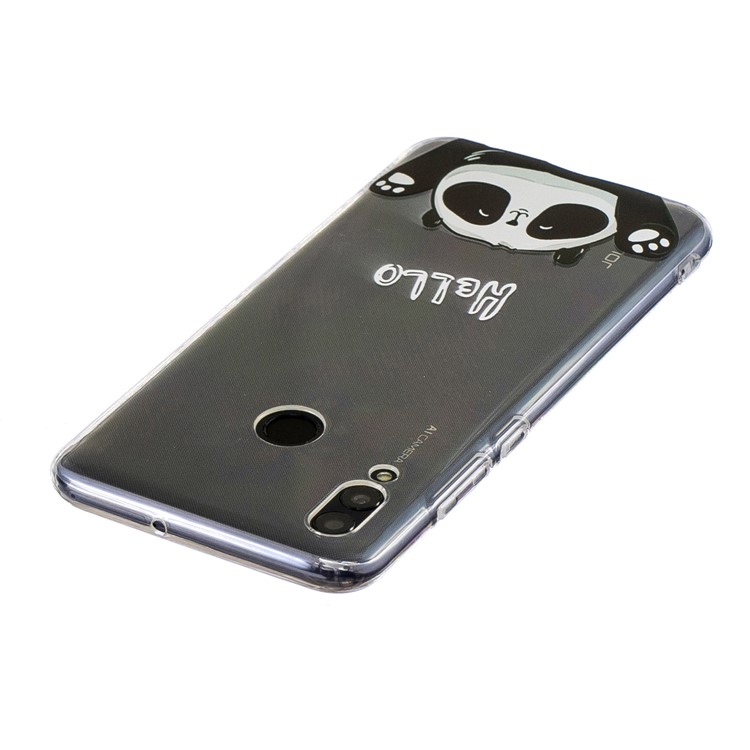 Motif Impression Couverture De Téléphone TPU Pour Huawei Honneur 10 Lite / P Smart (2019) - Panda Mignon-4
