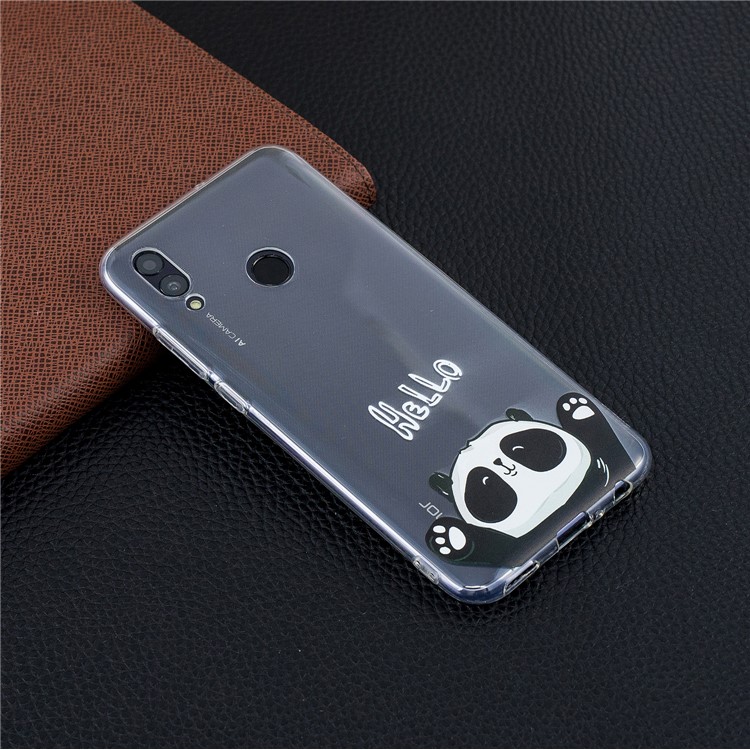 Motif Impression Couverture De Téléphone TPU Pour Huawei Honneur 10 Lite / P Smart (2019) - Panda Mignon-6