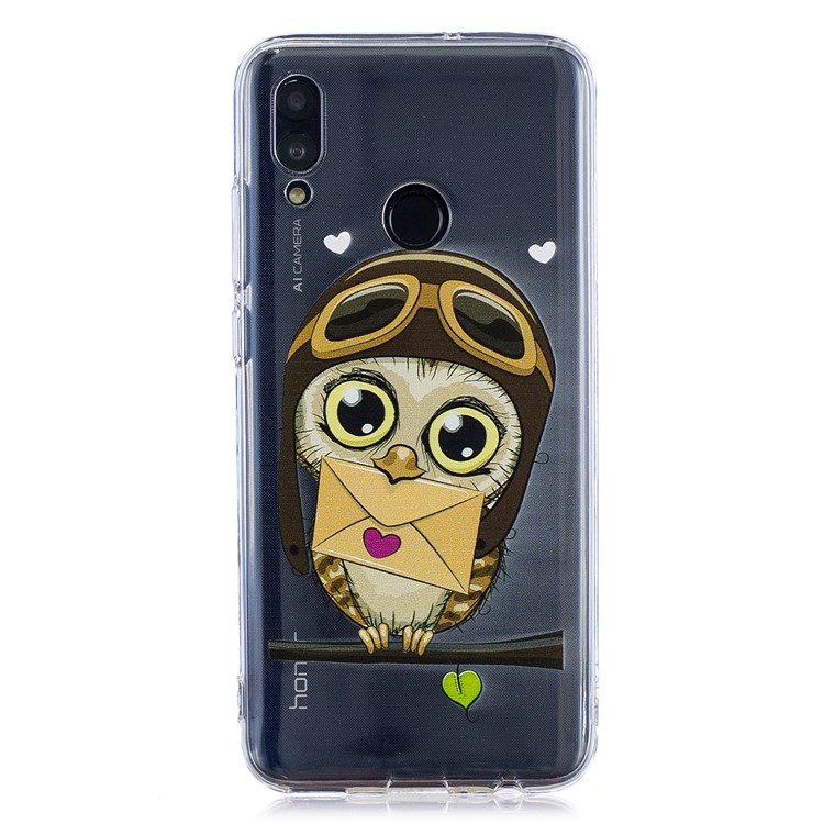 Pattern Printing TPU Protective Shell for Huawei Honor 10 Lite / P Smart (2019) - Owl Pattern-2