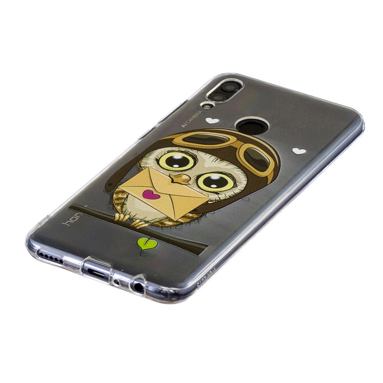 Pattern Printing TPU Protective Shell for Huawei Honor 10 Lite / P Smart (2019) - Owl Pattern-3