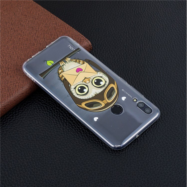 Pattern Printing TPU Protective Shell for Huawei Honor 10 Lite / P Smart (2019) - Owl Pattern-7