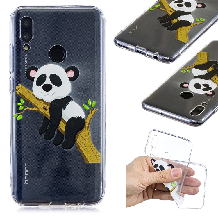 Pattern Printing TPU Phone Accessory Case for Huawei Honor 10 Lite / P Smart (2019) - Panda Climbing Tree-1