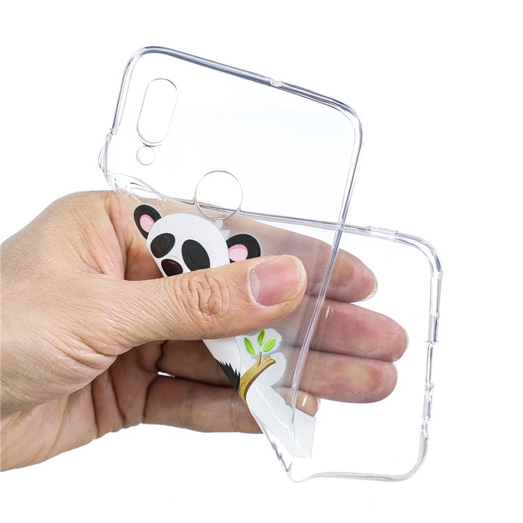 Pattern Printing TPU Phone Accessory Case for Huawei Honor 10 Lite / P Smart (2019) - Panda Climbing Tree-5