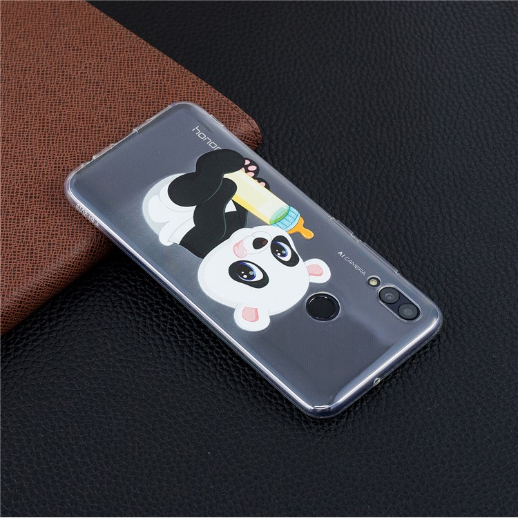 Pattern Printing TPU Cover Casing for Huawei Honor 10 Lite / P Smart (2019) - Panda Holding a Bottle-7