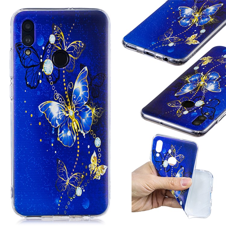 Pattern Printing TPU Protection Case for Huawei Honor 10 Lite / P Smart (2019) - Butterfly Pattern-1