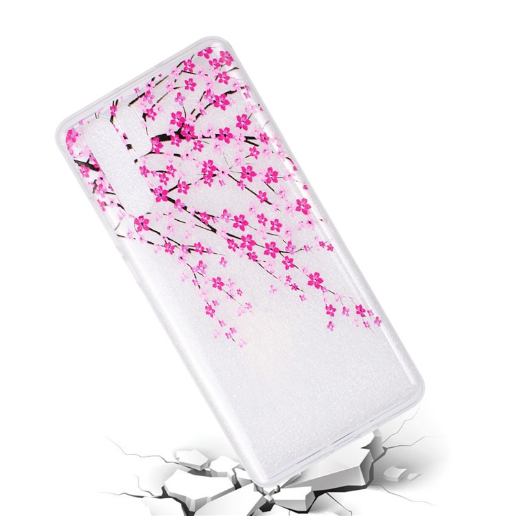 Embossment Pattern TPU Phone Casing for Huawei P30 Pro - Cherry Blossom-4
