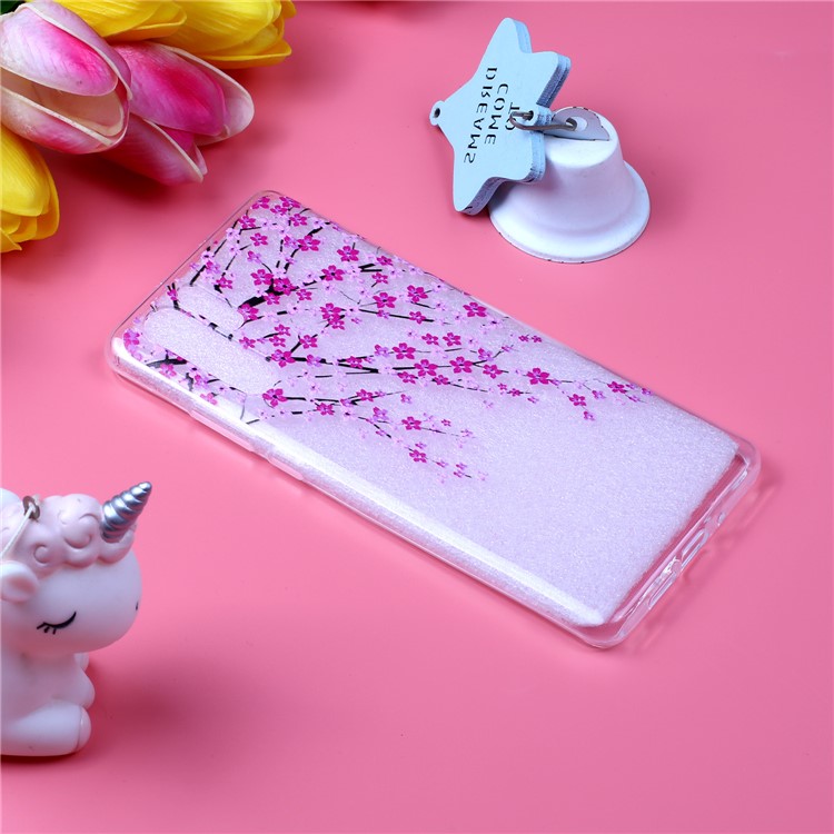 Embossment Pattern TPU Phone Casing for Huawei P30 Pro - Cherry Blossom-5