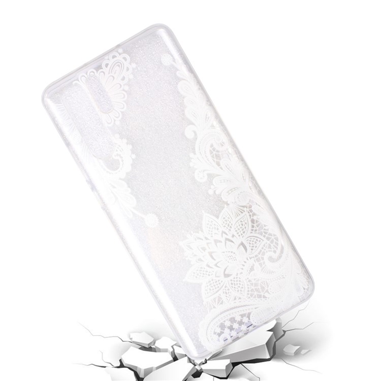 Embossed Pattern TPU Case Cover Shell for Huawei P30 Pro - Lace Flower-4