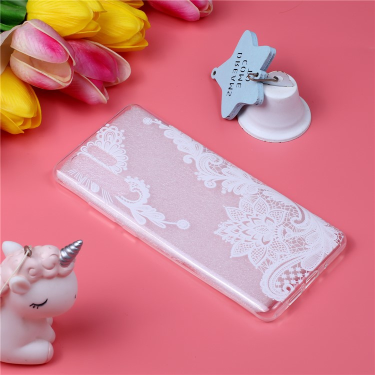 Embossed Pattern TPU Case Cover Shell for Huawei P30 Pro - Lace Flower-5