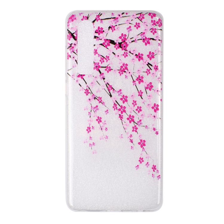 Embossment Pattern TPU Mobile Phone Shell for Huawei P30 - Cherry Blossom-2