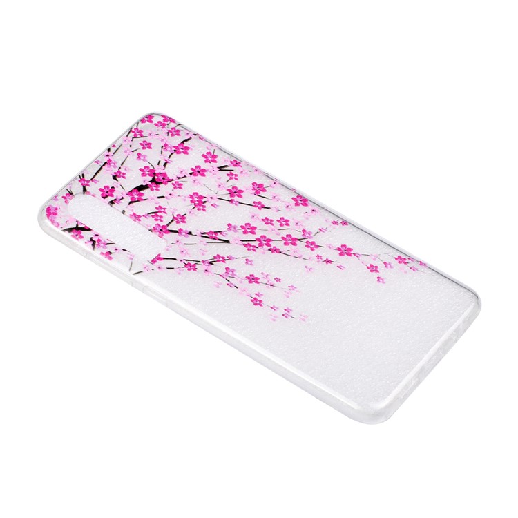 Embossment Pattern TPU Mobile Phone Shell for Huawei P30 - Cherry Blossom-3