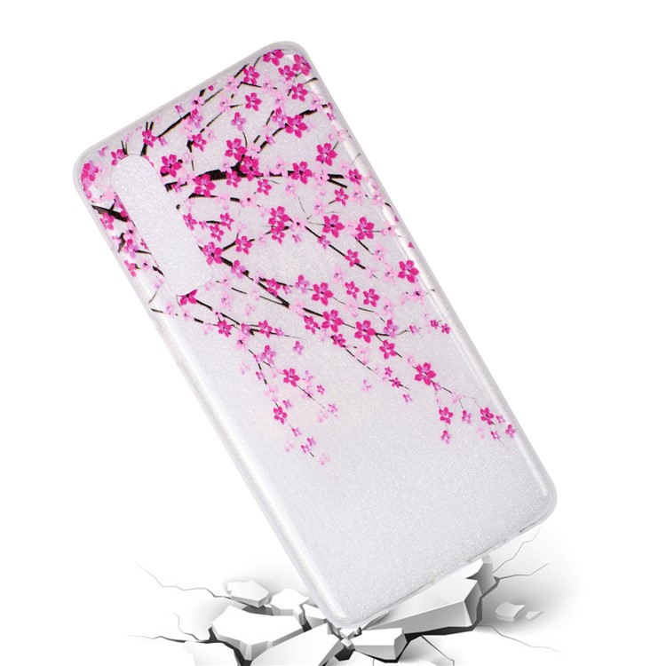 Embossment Pattern TPU Mobile Phone Shell for Huawei P30 - Cherry Blossom-4