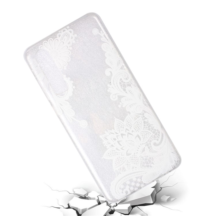 Embossment Pattern TPU Protection Cover Shell for Huawei P30 - Lace Flower-4