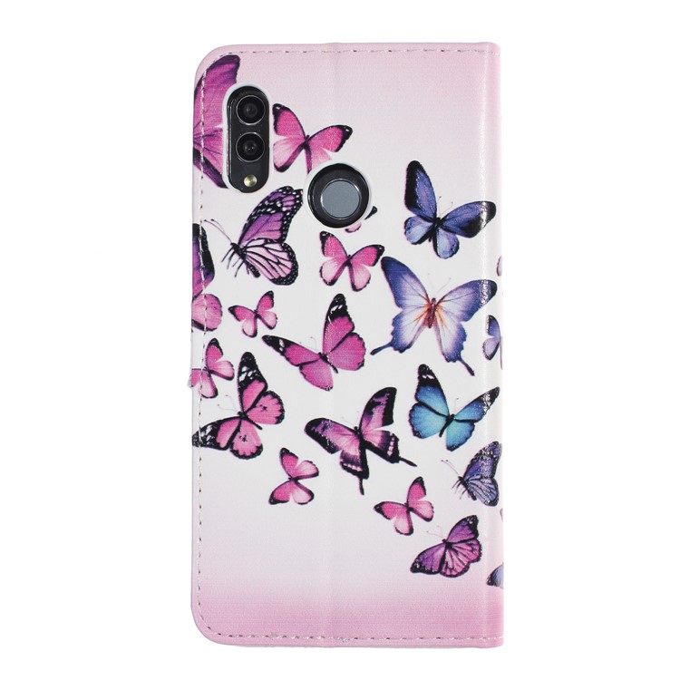 Embossment Patterned PU Leather Mobile Casing for Huawei Honor 10 Lite - Butterflies-3