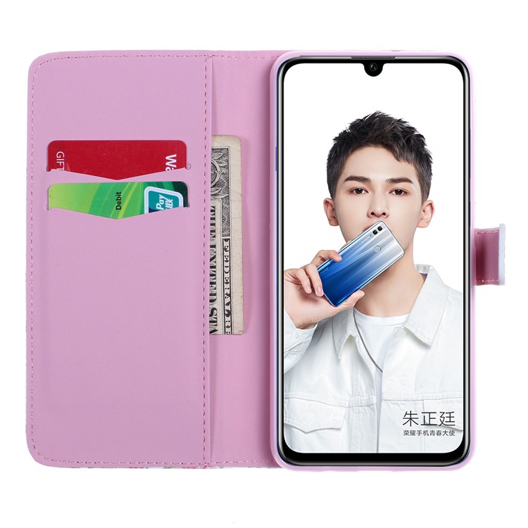Embossment Patterned PU Leather Mobile Casing for Huawei Honor 10 Lite - Butterflies-4