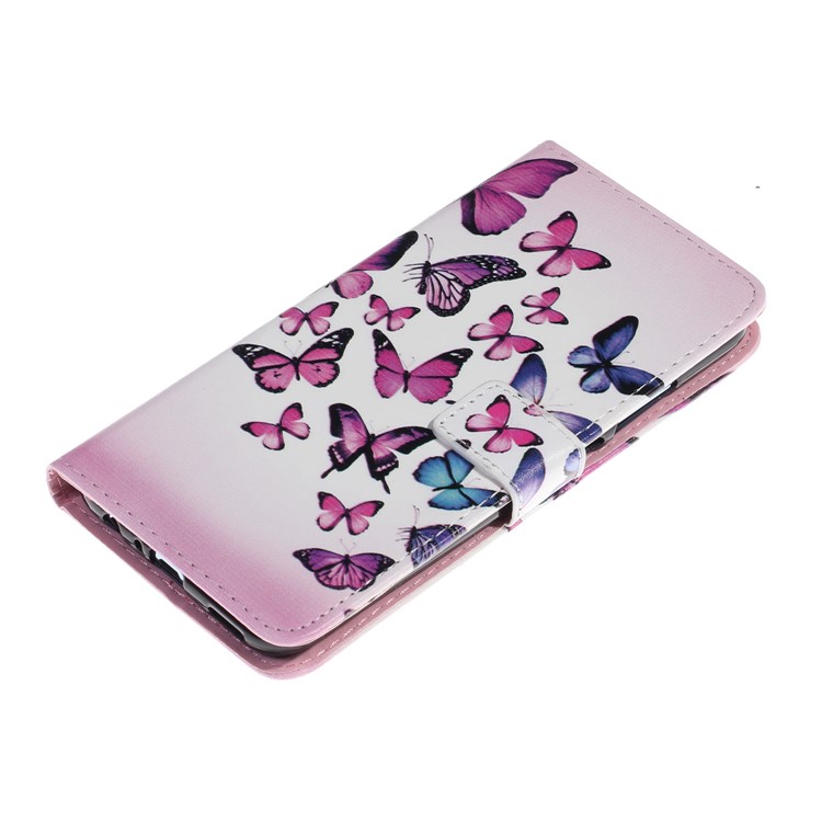 Embossment Patterned PU Leather Mobile Casing for Huawei Honor 10 Lite - Butterflies-5