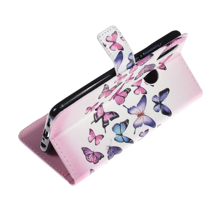 Embossment Patterned PU Leather Mobile Casing for Huawei Honor 10 Lite - Butterflies-6