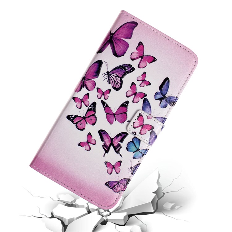 Embossment Patterned PU Leather Mobile Casing for Huawei Honor 10 Lite - Butterflies-7