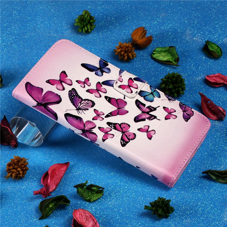 Embossment Patterned PU Leather Mobile Casing for Huawei Honor 10 Lite - Butterflies-8