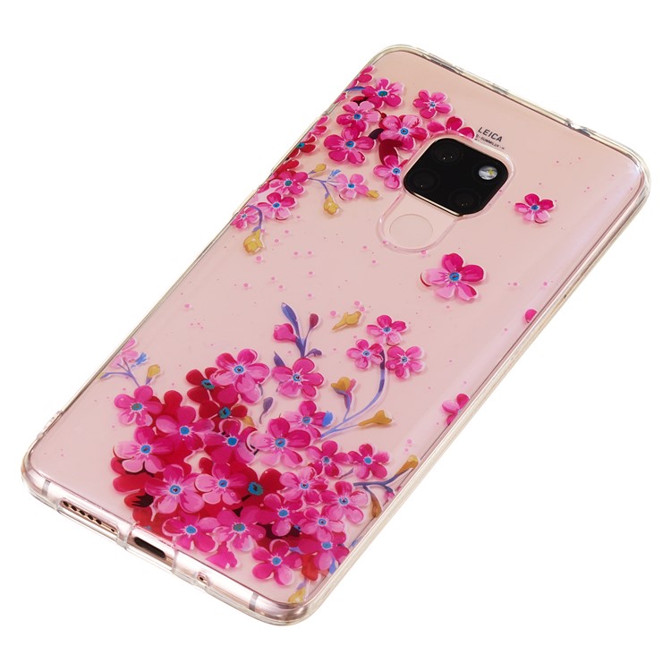 For Huawei Mate 20 Patterned IMD Soft TPU Gel Mobile Shell - Beautiful Flower-3