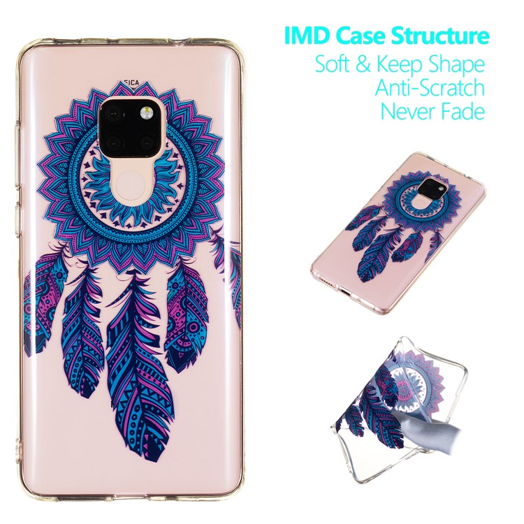 For Huawei Mate 20 Patterned IMD Soft TPU Gel Protective Shell - Tribal Dream Catcher-1