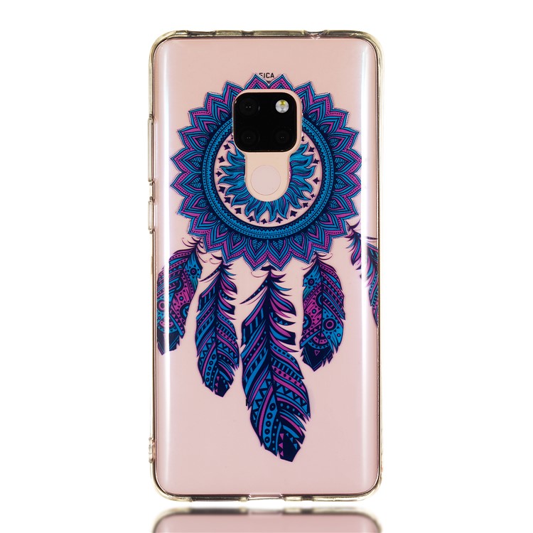 For Huawei Mate 20 Patterned IMD Soft TPU Gel Protective Shell - Tribal Dream Catcher-2