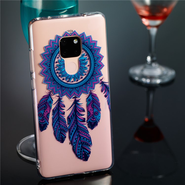 For Huawei Mate 20 Patterned IMD Soft TPU Gel Protective Shell - Tribal Dream Catcher-5