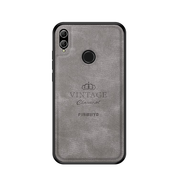 PINWUYO Honorable Series PC + TPU + Leather Hybrid Cellphone Cover for Huawei Honor 10 Lite / P Smart (2019) - Grey