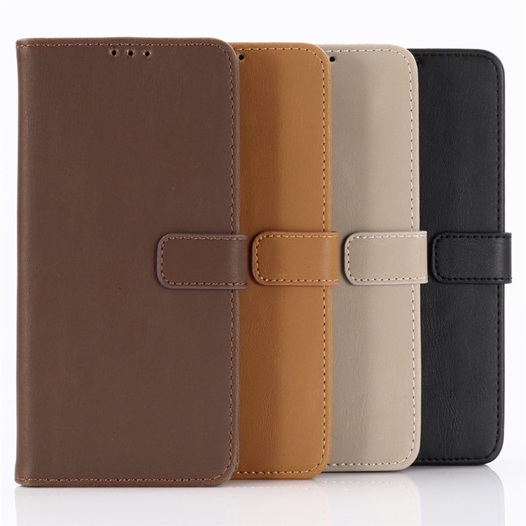 Crazy Horse Leather Wallet Stand Phone Case for Huawei P30 Pro - Black-6