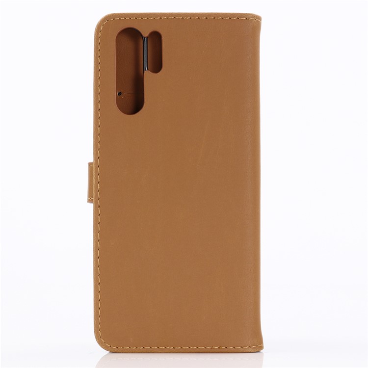 Crazy Horse Leather Wallet Stand Phone Cover for Huawei P30 Pro - Brown-2