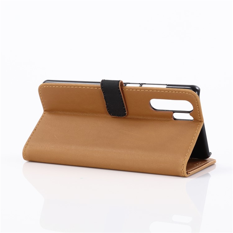 Crazy Horse Leather Wallet Stand Phone Cover for Huawei P30 Pro - Brown-4