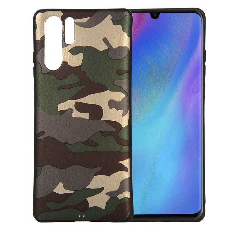 Camouflage Pattern TPU Cover for Huawei P30 Pro - Green-1