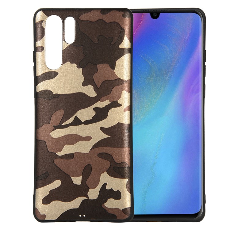Coque TPU Motif Camouflage Pour Huawei P30 Pro - Marron-1
