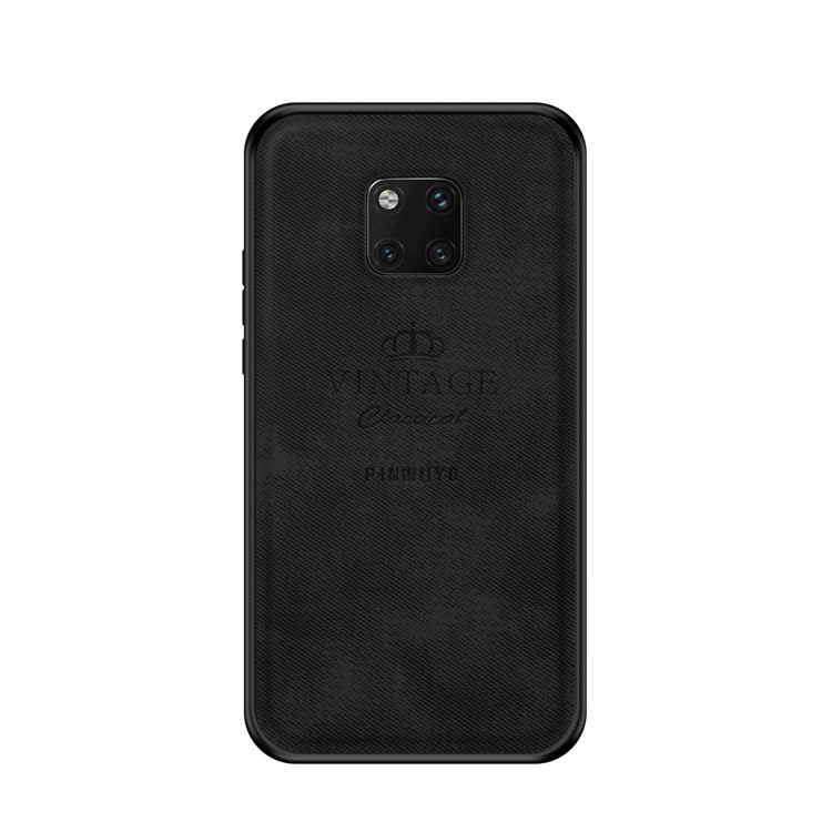 PINWUYO Honorable Series PC + TPU + Leather Hybrid Back Cover for Huawei Mate 20 Pro - Black