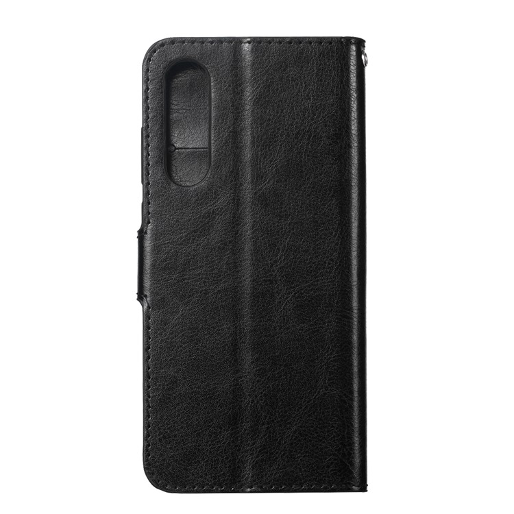 Crazy Horse Texture Wallet Stand Leather Phone Case for Huawei P30 - Black-3