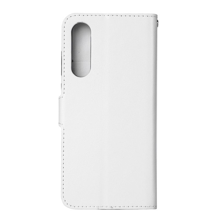 Crazy Horse Texture Wallet Stand Leather Phone Cover for Huawei P30 - White-3